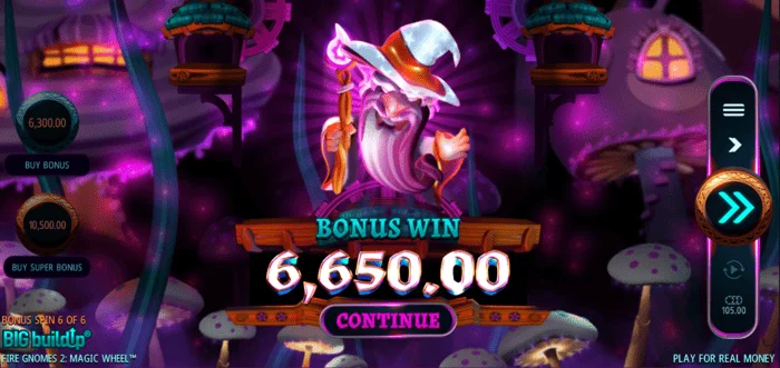 Fire Gnomes 2 Magic Wheel – vinningur í bónusleik